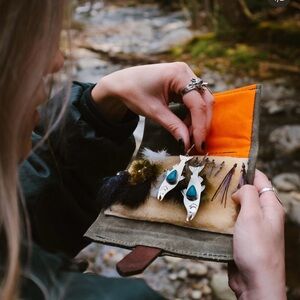 Handmade Salmon Turquoise Earrings
